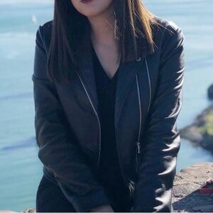 Sandro leather jacket! Size 2